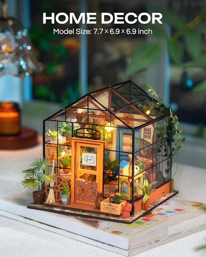 DIY Miniature Greenhouse Doll House Craft Kit
