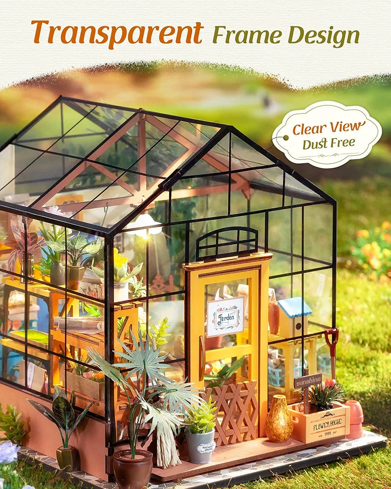 DIY Miniature Greenhouse Doll House Craft Kit