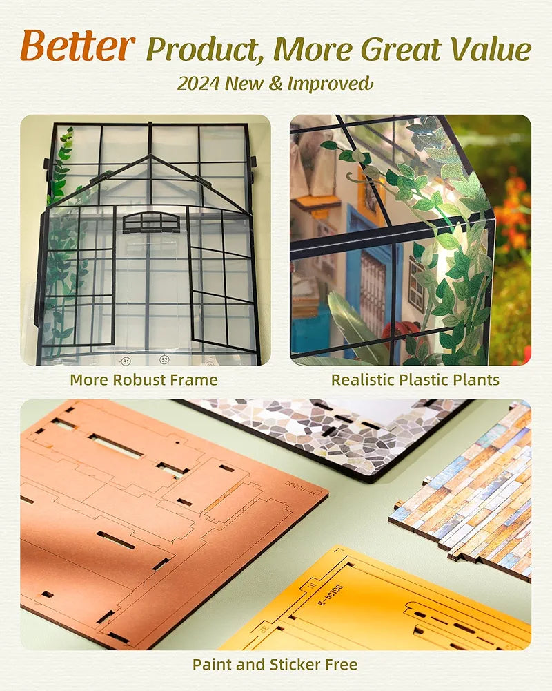 DIY Miniature Greenhouse Doll House Craft Kit