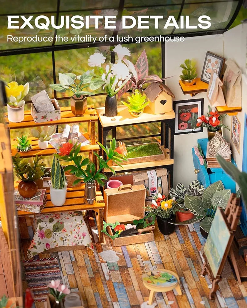DIY Miniature Greenhouse Doll House Craft Kit