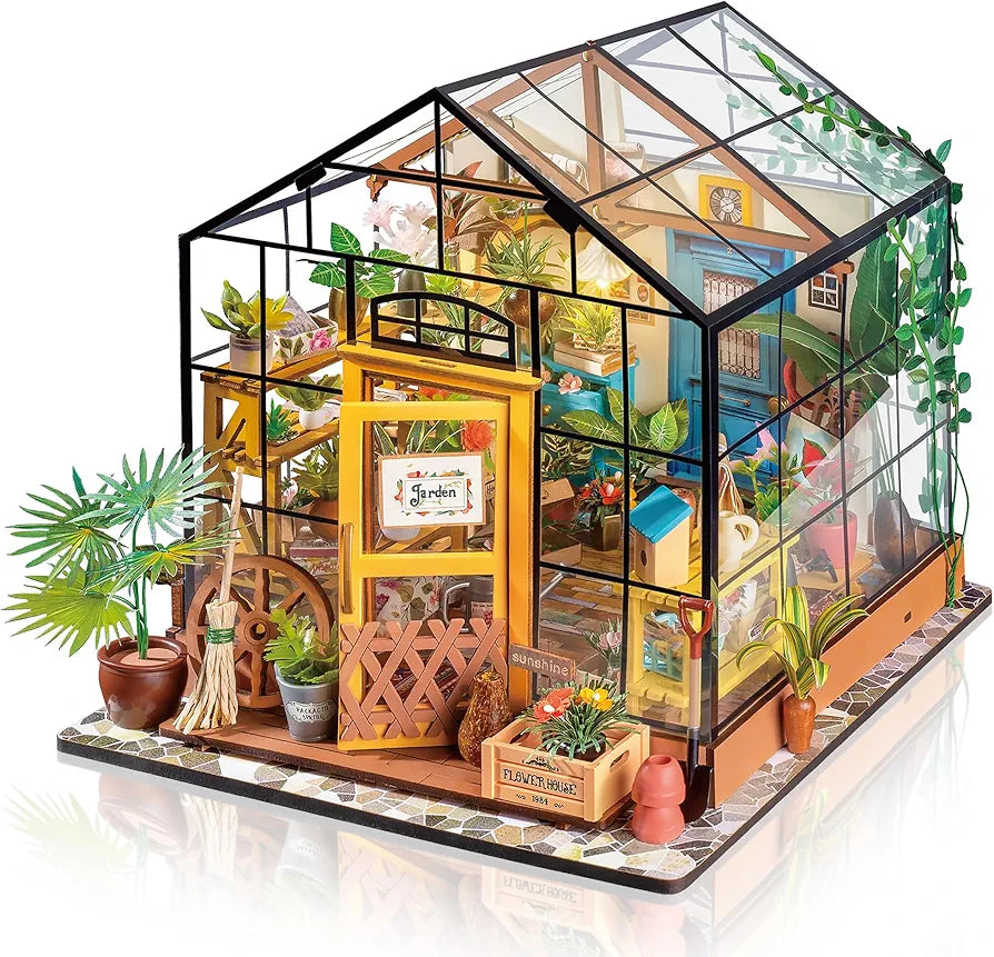 DIY Miniature Greenhouse Doll House Craft Kit