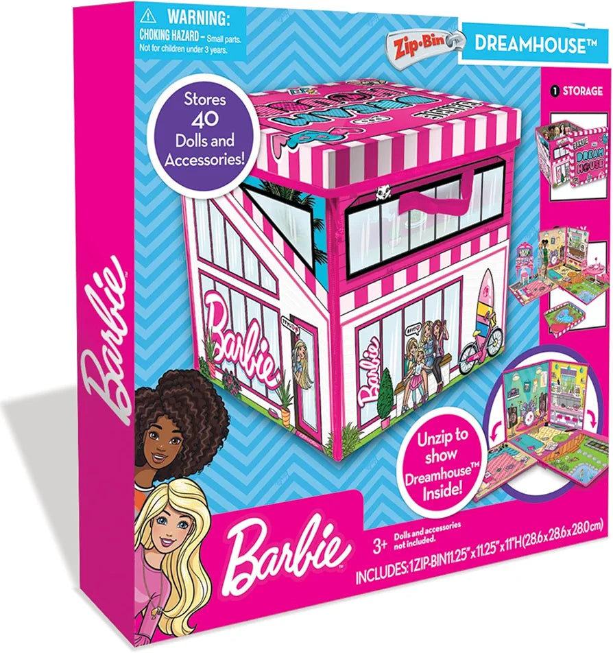 Barbie Dreamhouse ZipBin: 40-Doll Storage and Playmat